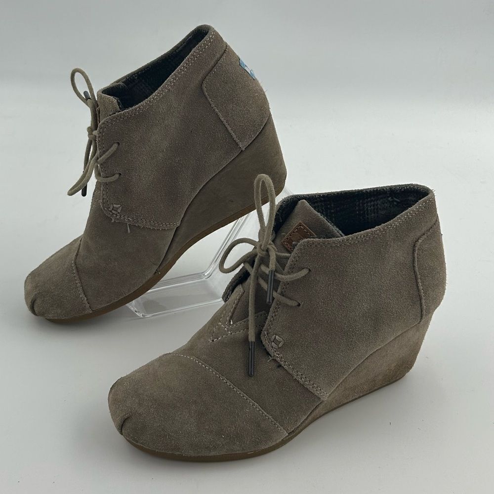 TOMS Herringbone Desert Lace Up Wedges